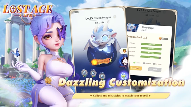 Dazzling Customization / Collect and mix styles to match your mood!